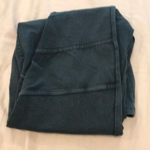 Turquoise textured leggings size large